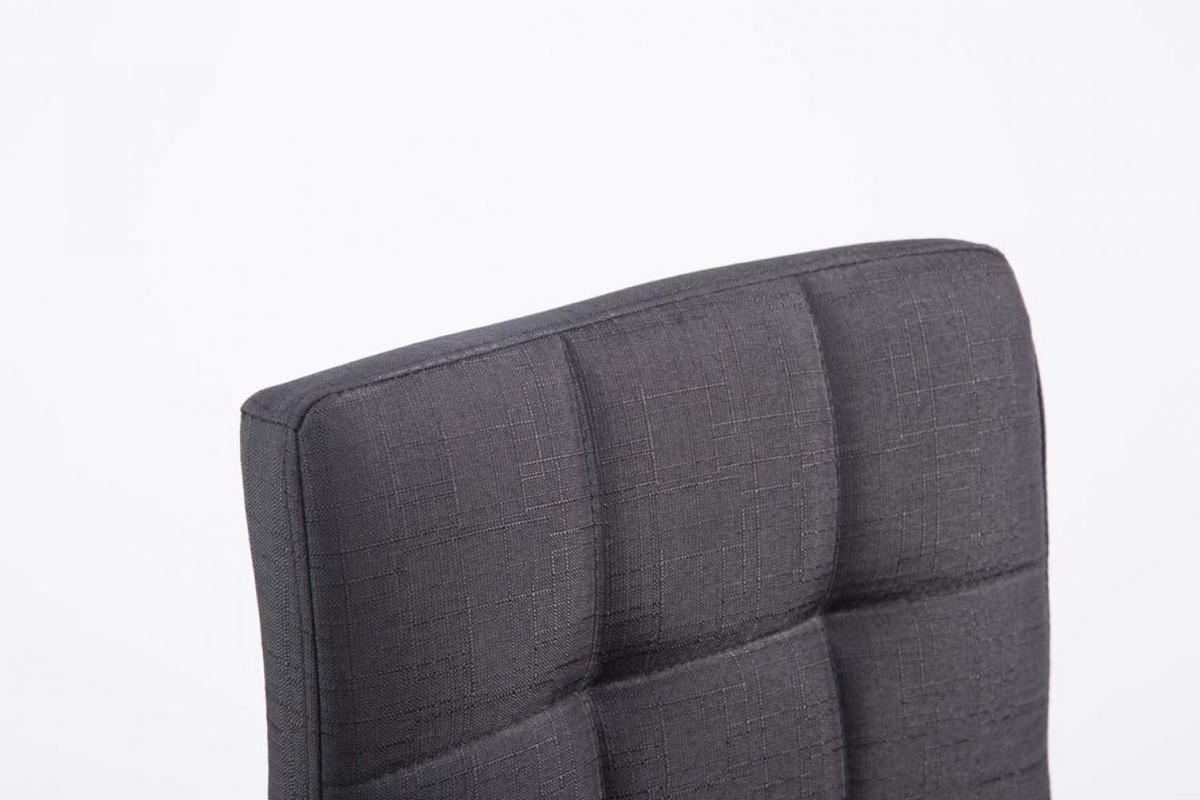 DREHSTUHL 2er Set Stoff schwarz - Chromfarben/Schwarz, Textil/Metall (44/74/49cm) - CLP