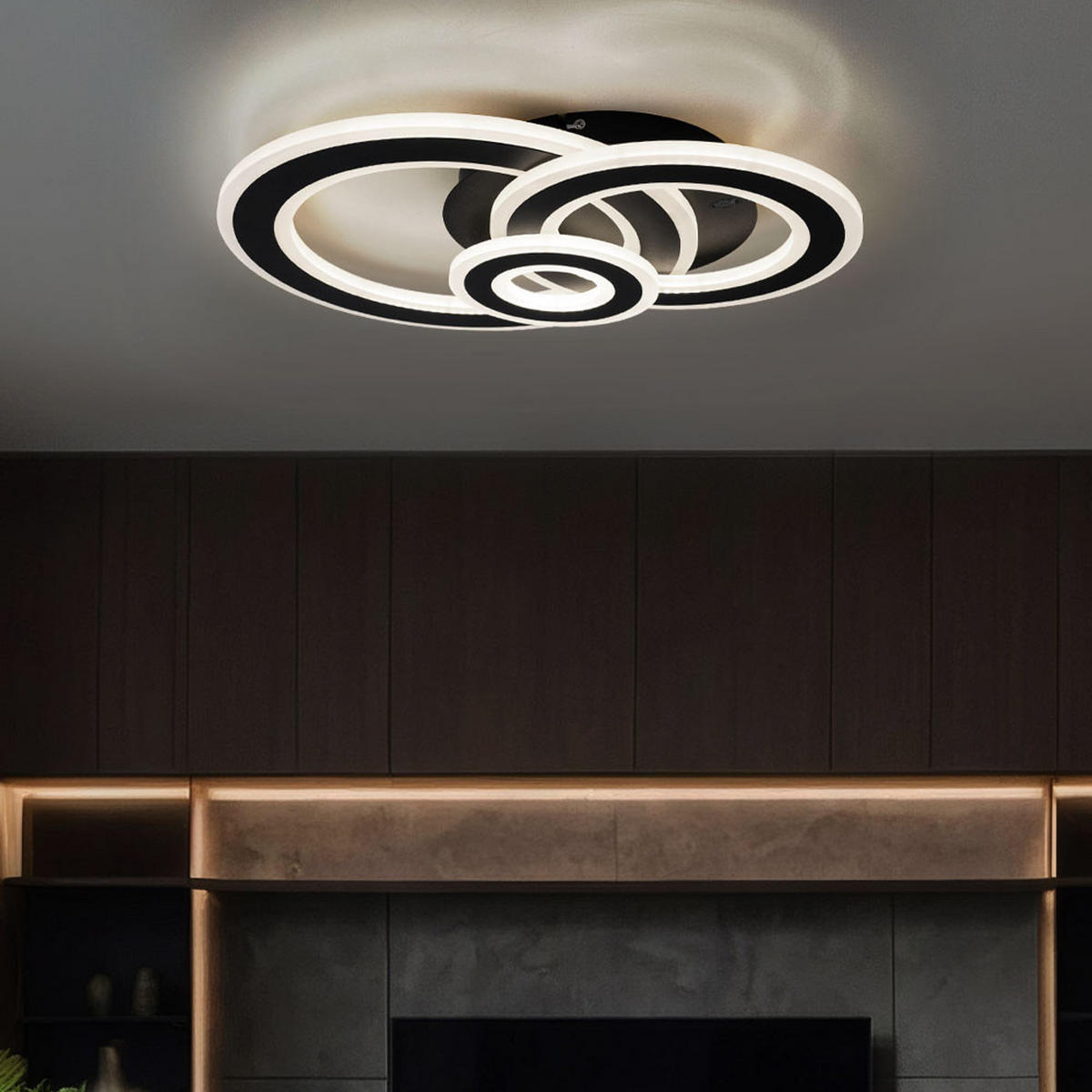 LED DECKENLEUCHTE Metall Grau RIO - Grau, Metall (47.5/36/7cm) - Wofi