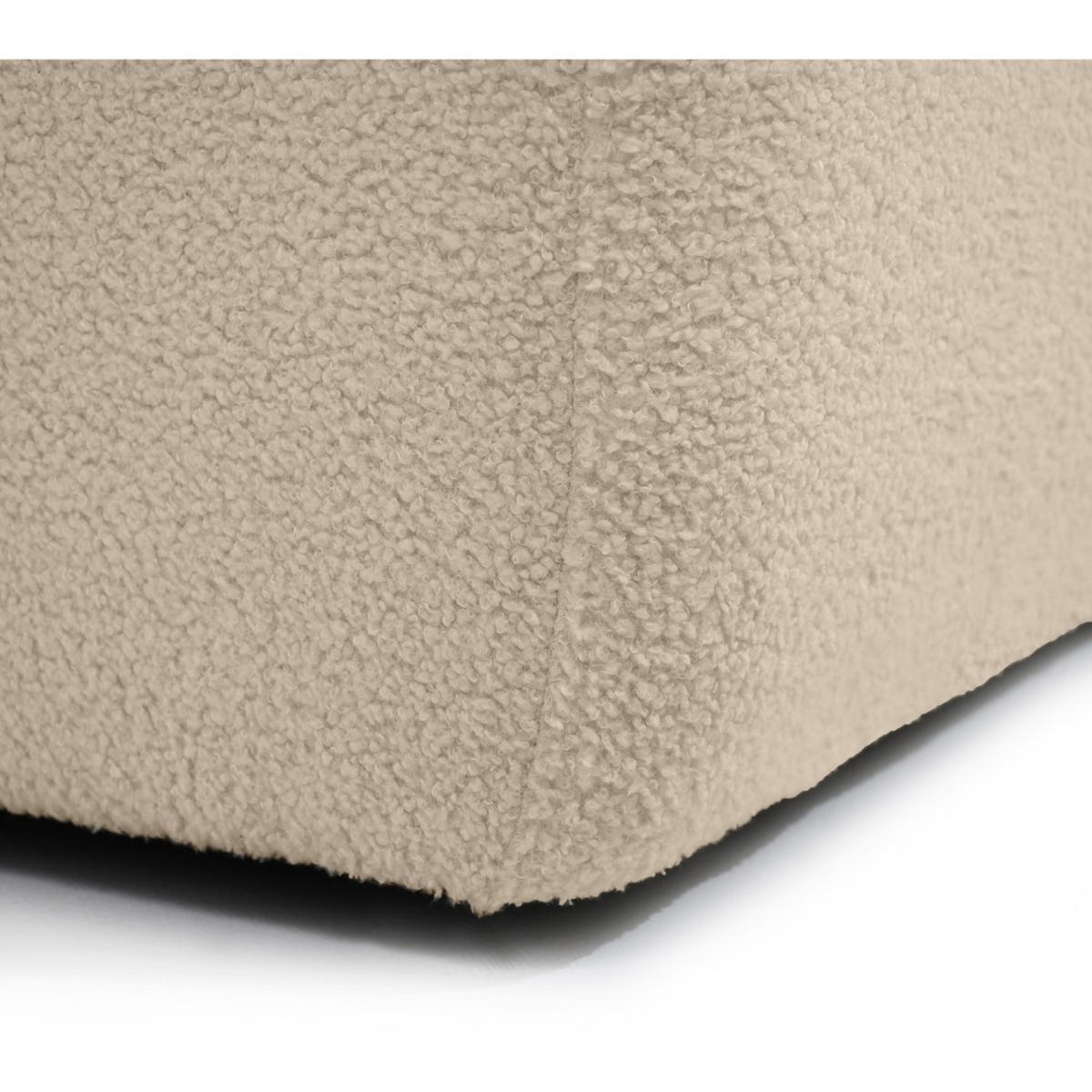 WOHNLANDSCHAFT Noel mit Schlaffunktion, Dunkelbeige, Bouclé-Stoff - Cappuccino, Holzwerkstoff (375/93/163cm) - Beautysofa