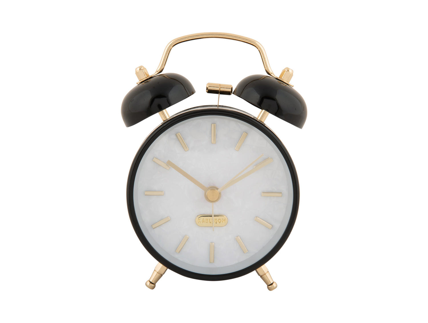 WECKER Pearl Glow 8/8/12 cm - Schwarz, Metall (8/12/8cm) - Karlsson