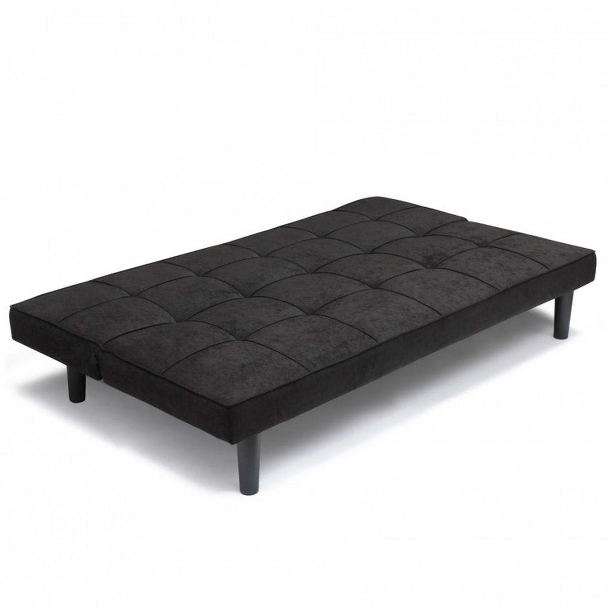 2-SITZER Sofabett Giada - Schwarz - Schwarz, Textil (179/76/91cm) - Pasmara