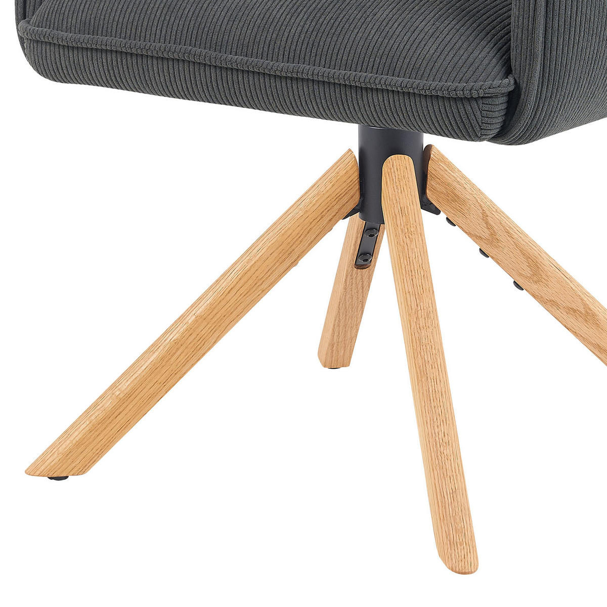 ARMLEHNSTUHL Mika-Paul - Honigeiche/Anthrazit, Eichenholz/Holz (60/88/63cm) - DUBI Möbel