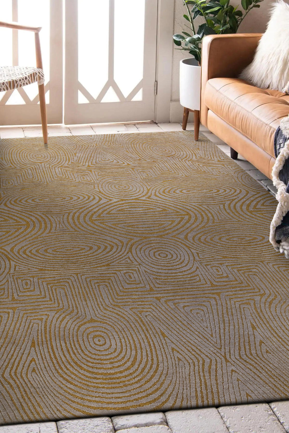 TEPPICH modern In-/Outdoor Flachgewebe HABANERO Gelb 240x340 cm - Gelb, Textil (240/340cm) - Novatrend