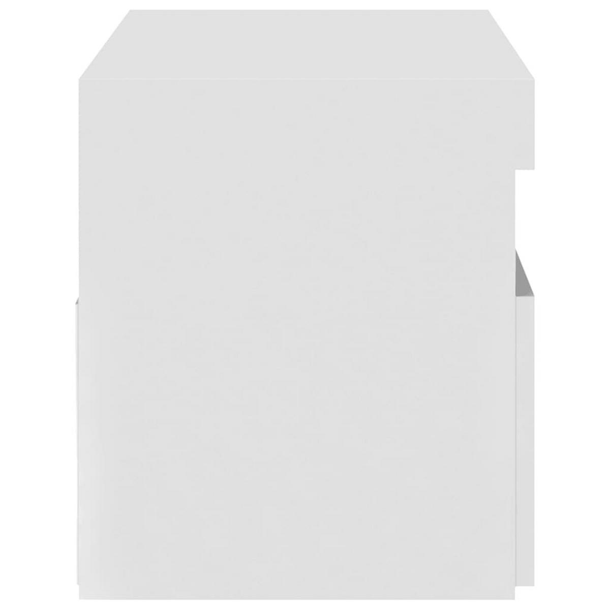 TV-SCHRANK Mit Led-Leuchten Weiss 75/35/40 Cm - Weiß, Holzwerkstoff (36.5/40/140cm) - vidaXL