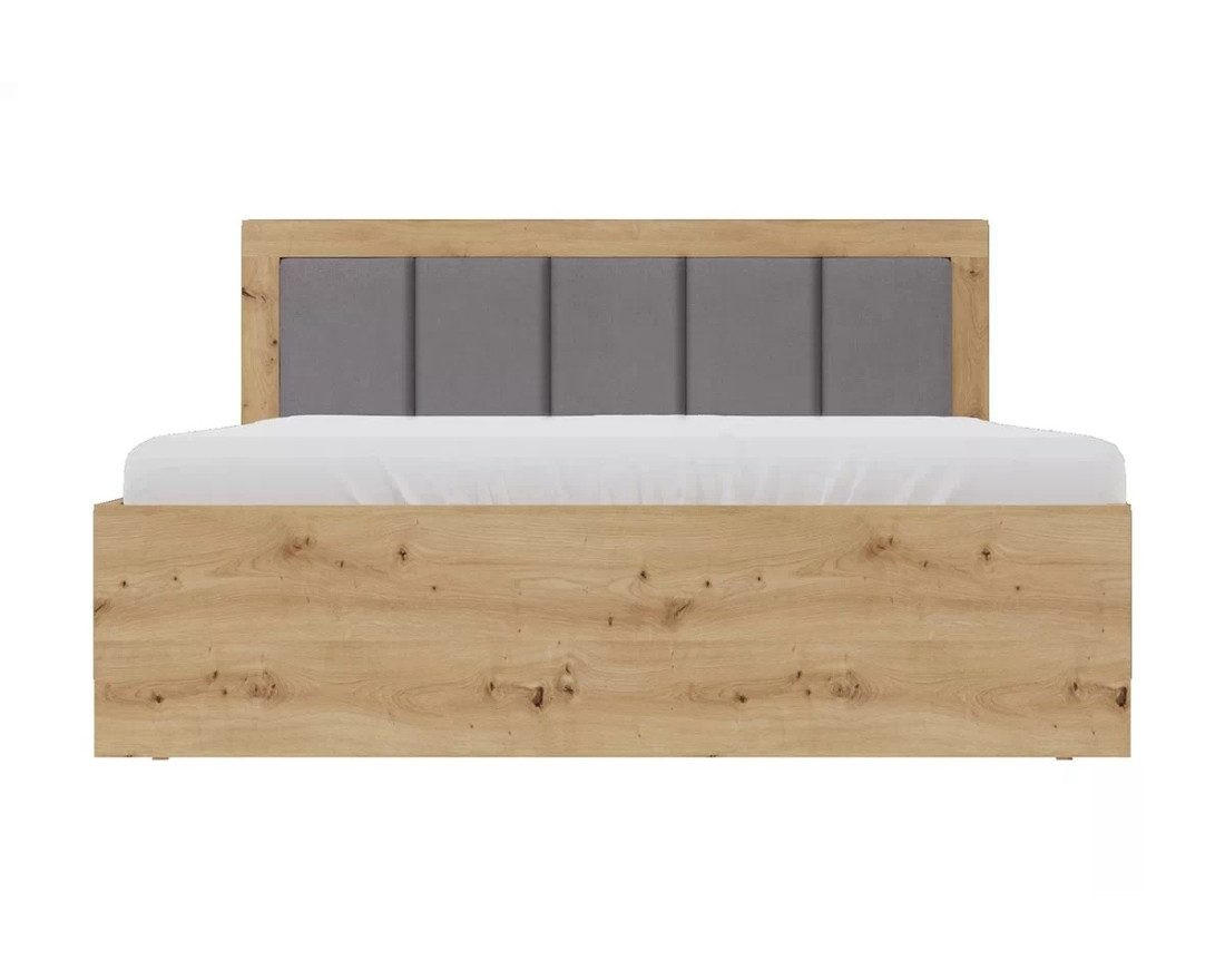 DOPPELBETT SAM SR6 160/200 in Eiche Artisan / Grau - Eiche Artisan, Holzwerkstoff - Deine Möbel 24