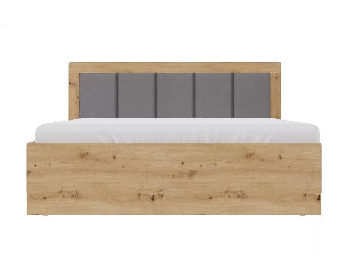 DOPPELBETT SAM SR6 160/200 in Eiche Artisan / Grau - Eiche Artisan, Holzwerkstoff - Deine Möbel 24