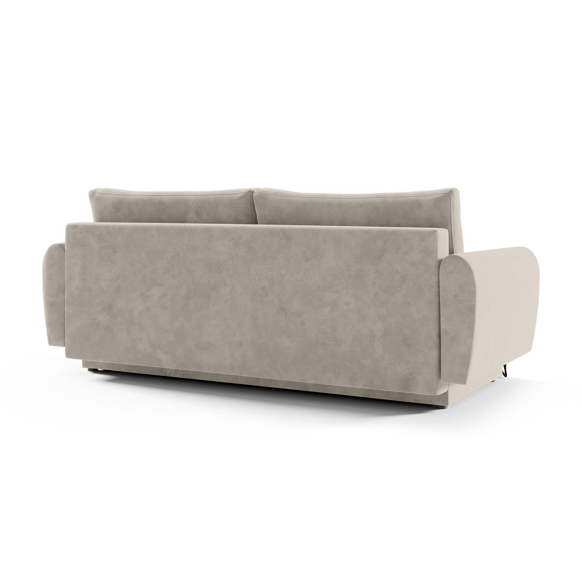 SCHLAFSOFA Malaga 3-Sitzer, Beige - Beige/Schwarz, Textil (223/93/100cm) - Beautysofa
