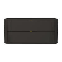 WASCHBECKENUNTERSCHRANK - 120 x 46 - holz - schwarz Filor - Schwarz, Holz (120/57/46cm) - Vente-Unique