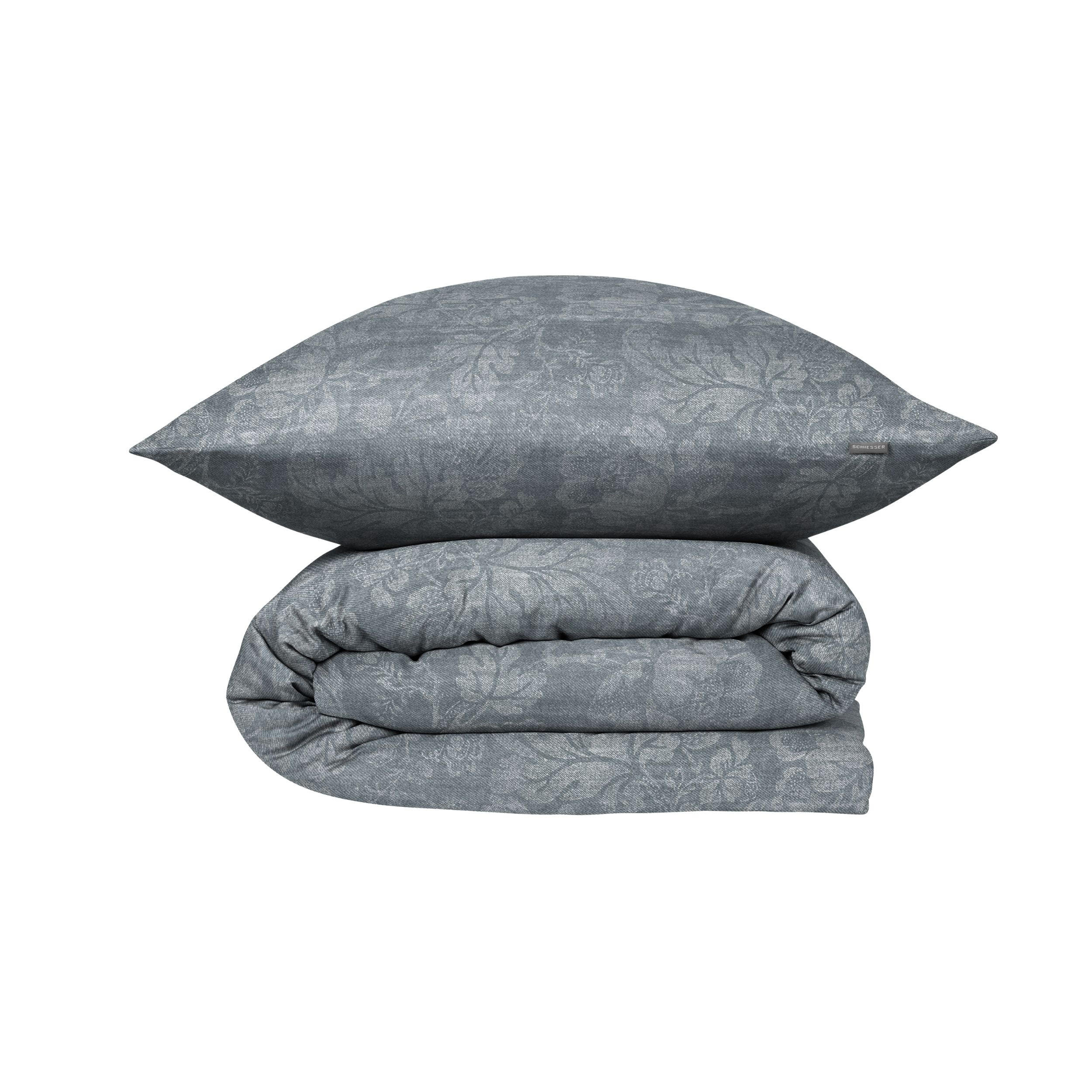 BETTWÄSCHESET Missy - Feinbiber - 2-Teilig - 135x200 cm - Grau - Grau, Textil (135/200cm) - SCHIESSER