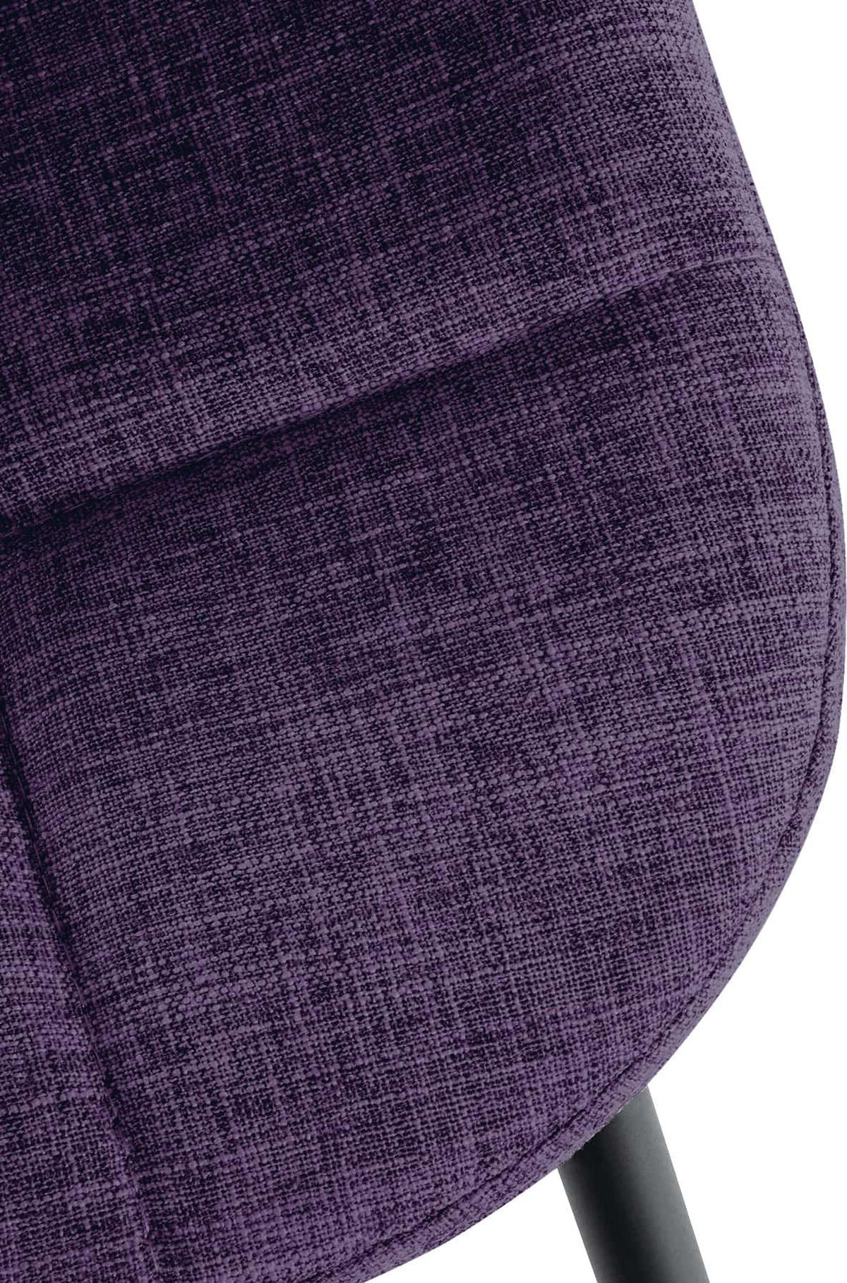 STUHL Stoff lila - Lila/Schwarz, Textil/Metall (46/82/52cm) - CLP