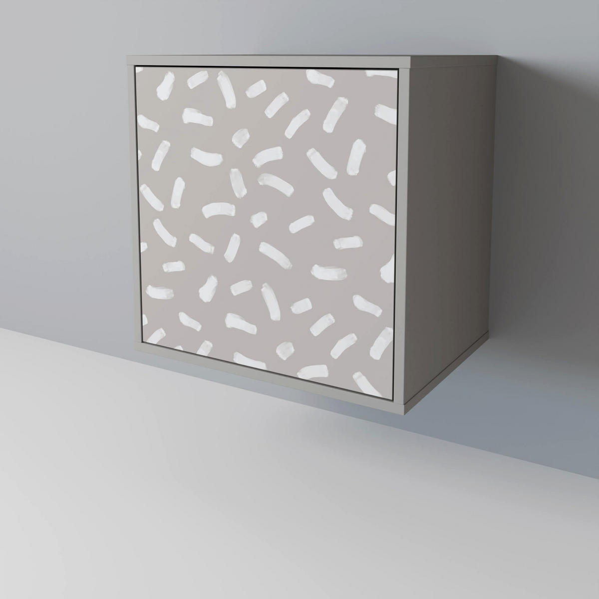 SIDEBOARD PASSING SECONDS, Grau, 57,5x42x77,5 cm, Schräge Buchenholzfüße - Buchefarben/Multicolor, Holzwerkstoff/Buchenholz (57.5/77.5/42cm) - SpaceRebels