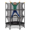 KINDERTRAMPOLIN - Schwarz, Kunststoff/Metall (140/140cm) - HOMCOM