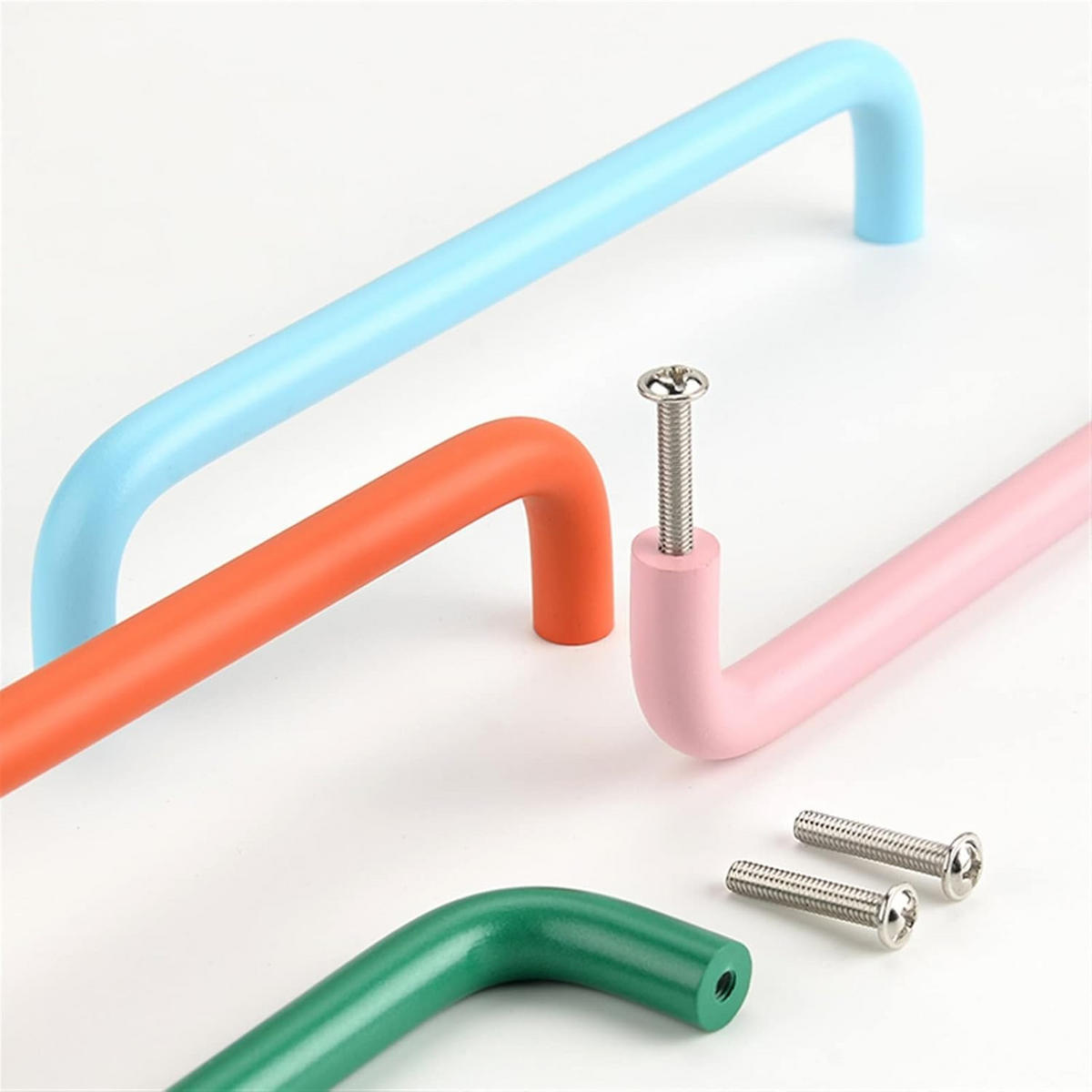 MÖBELGRIFF Orange 4er-Set 128 mm Aluminium - Orange, Metall (1/3.3/13.8cm)