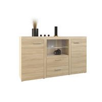 SIDEBOARD OKTAWIA 2F2S LED - Sonoma Eiche, Holzwerkstoff (157/20/40cm) - Meblini
