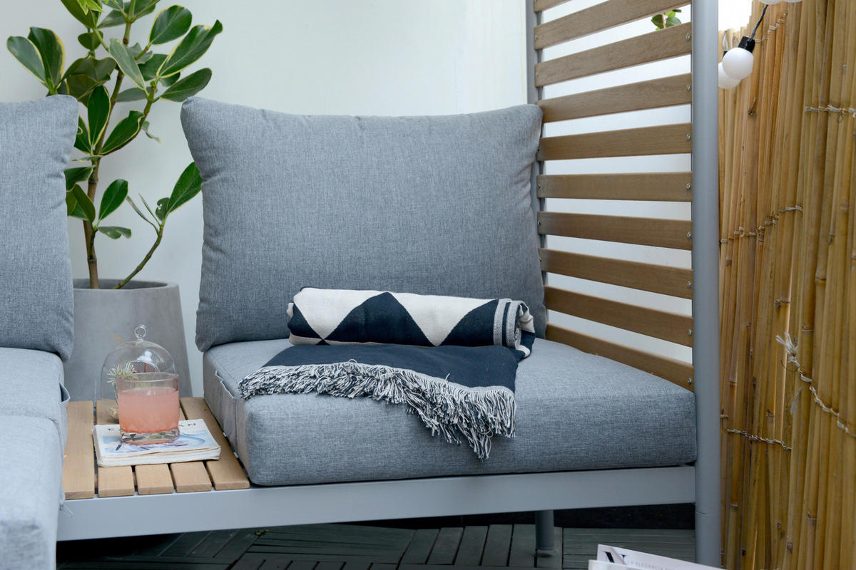 LOUNGESOFA Renate Hellgrau - Hellgrau, Holz (1/170/76.9cm) - Mömax