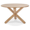 ESSTISCH Rund Massivholz Eiche Skandi-Stil FINAX, Beige 120x120x75 cm - Beige, Eichenholz/Holz (120/120/75cm) - KADIMA DESIGN