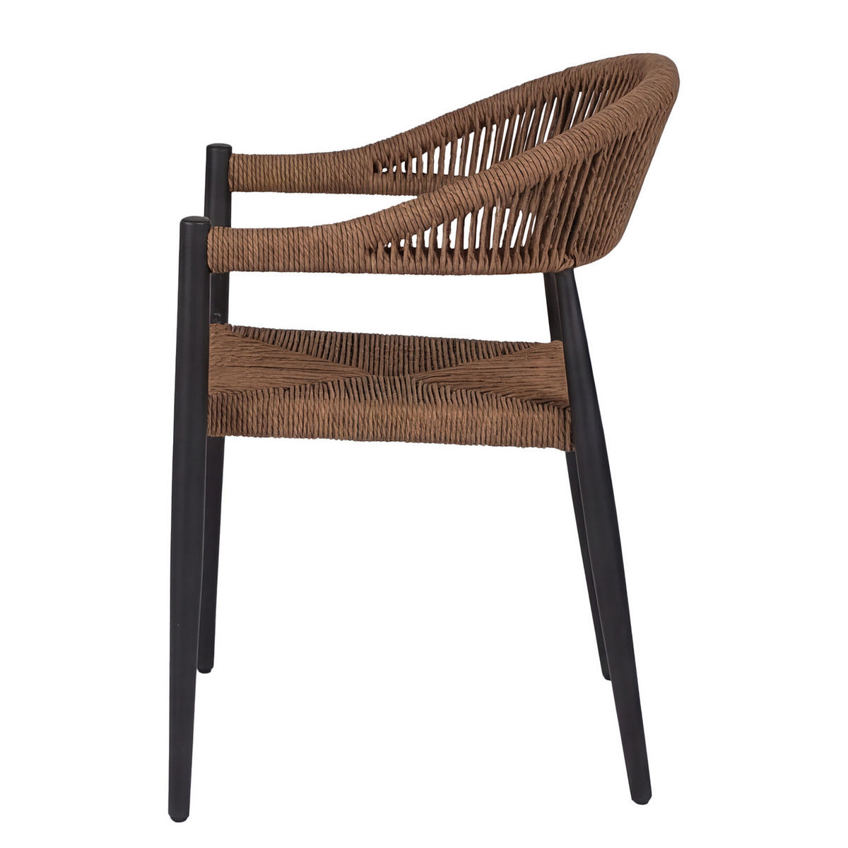 GARTENSTUHL - Aluminium / Polyrattan - Honig, Kunststoff/Metall (56/77/60cm) - home24