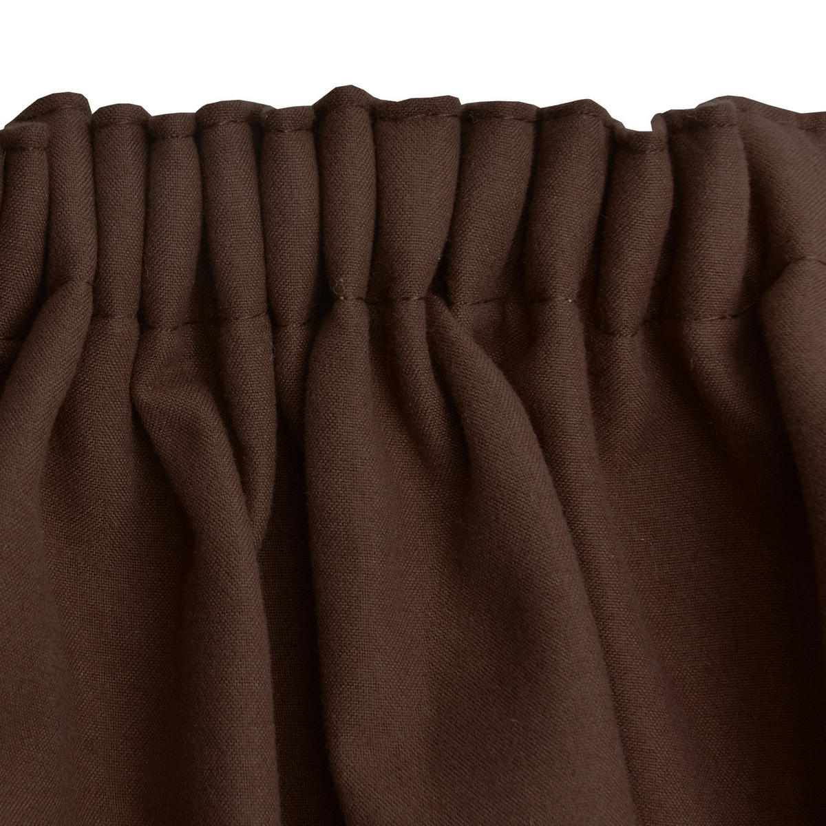 VORHANG Amelie TK mit Kräuselband 140x245cm Braun (2tlg) - Braun, Textil (140/245/1cm) - Beautissu 