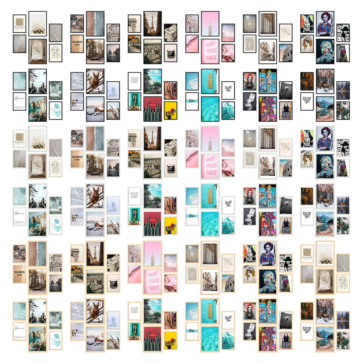 POSTER Set Mit 6 Matisse A3 & A4 Rahmenlos - Klar, Papier (29/3cm) - Nacnic