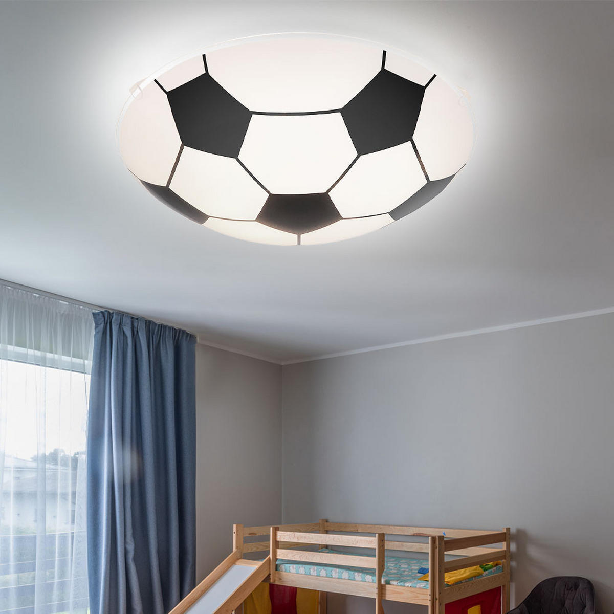 LED DECKENLEUCHTE Metall Schwarz Weiß - Weiß, Metall (25/25/8cm) - Globo Lighting