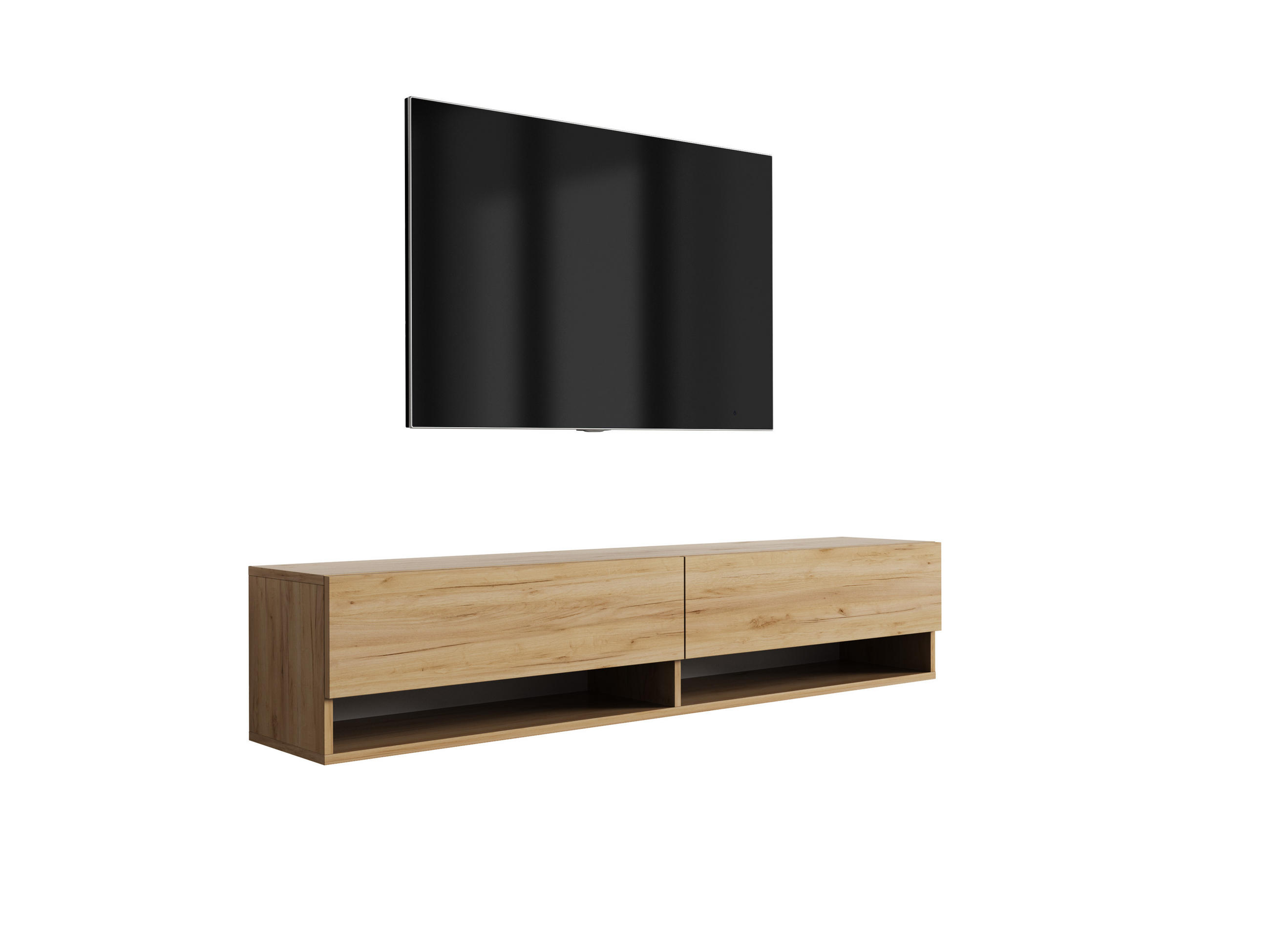 TV-LOWBOARD 170 cm Eiche Craft, 170 × 32 × 34 cm - Braun, Holzwerkstoff (170/33.6/32cm) - 3XE LIVING
