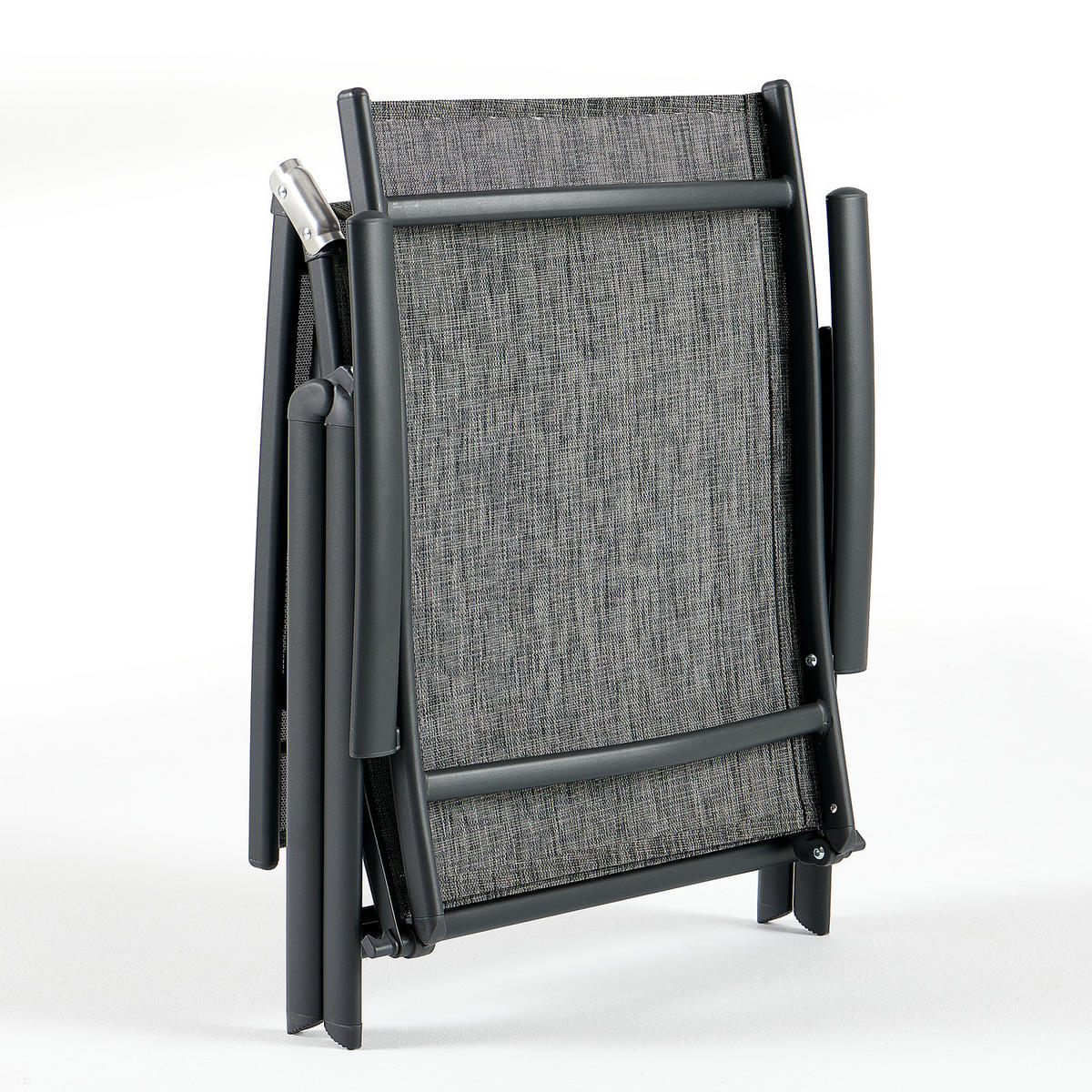 GARTENLIEGE - Aluminium / Textilene - Grau - Grau, Textil/Metall (61/94/180cm) - home24