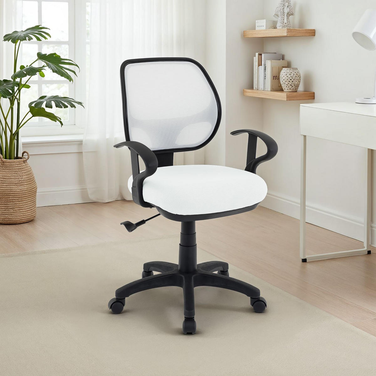 KINDERDREHSTUHL COOL-1 weiß - Weiß, Textil (58/97/58cm) - IDIMEX