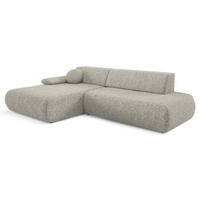 ECKSOFA Grau-Beige PENTI Ausziehbar Mit Bettkasten Links - Beige/Grau, Textil (286/173.5cm) - Sepro Meble
