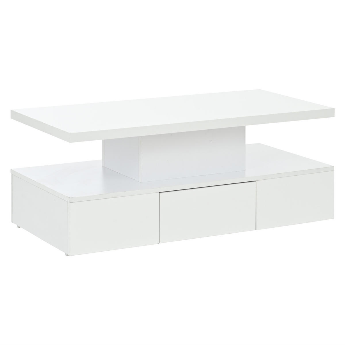 COUCHTISCH Weiß - Weiß, Holzwerkstoff (100/50/39cm)