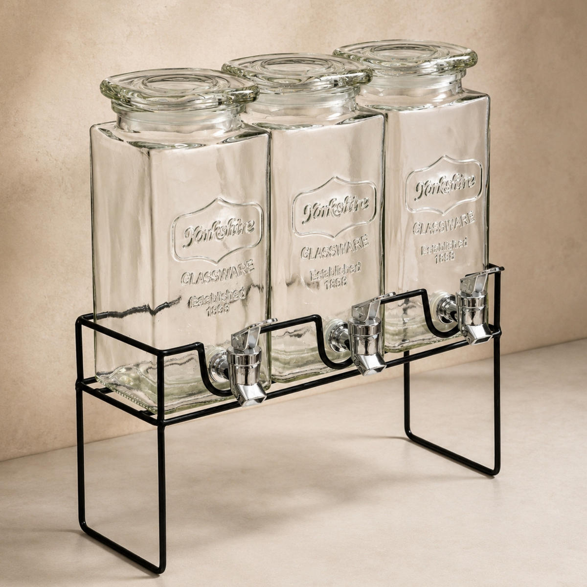 GLASBEHÄLTER für Getränke Modern Transparent 1,5 l 32,5/14/36 cm - Transparent, Glas (4.5L) - Secret de Gourmet