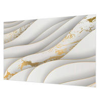 FOTOTAPETE 104x70 cm - Dynamische Muster - Weiß, Textil (104/70cm) - Wallfluent
