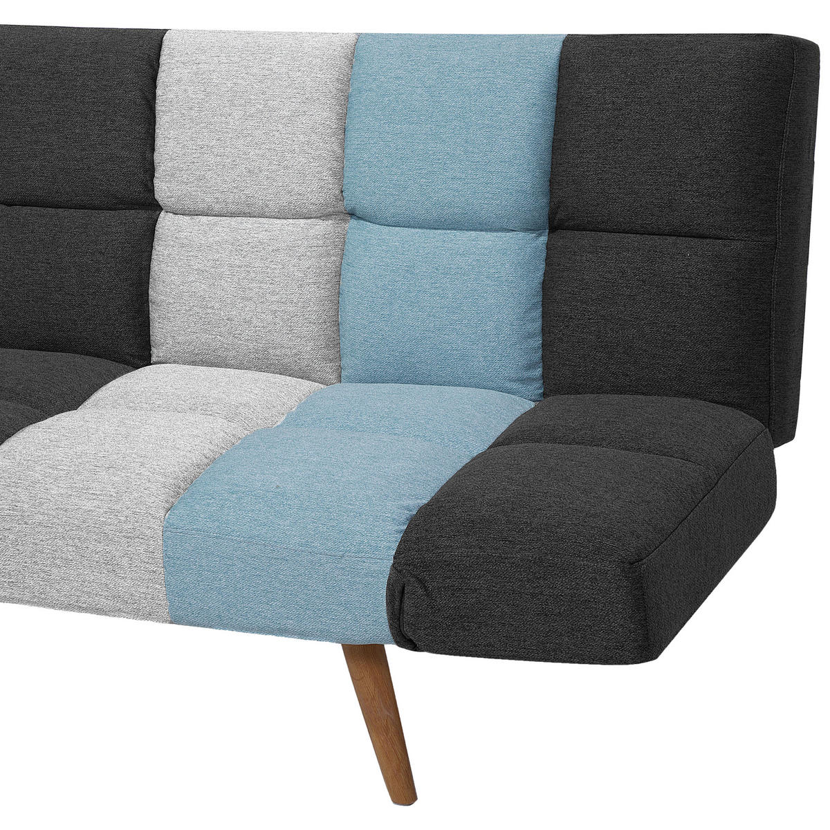 3-SITZER-SCHLAFSOFA Polsterbezug Grau Ingaro - Multicolor, Textil (182/86/79cm) - Beliani