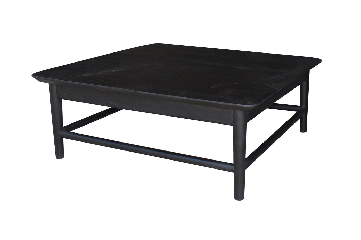 COUCHTISCH quadratisch aus Mangoholz 100cm, schwarz - Schwarz, Holz (100/100/38cm) - Giga Meubel