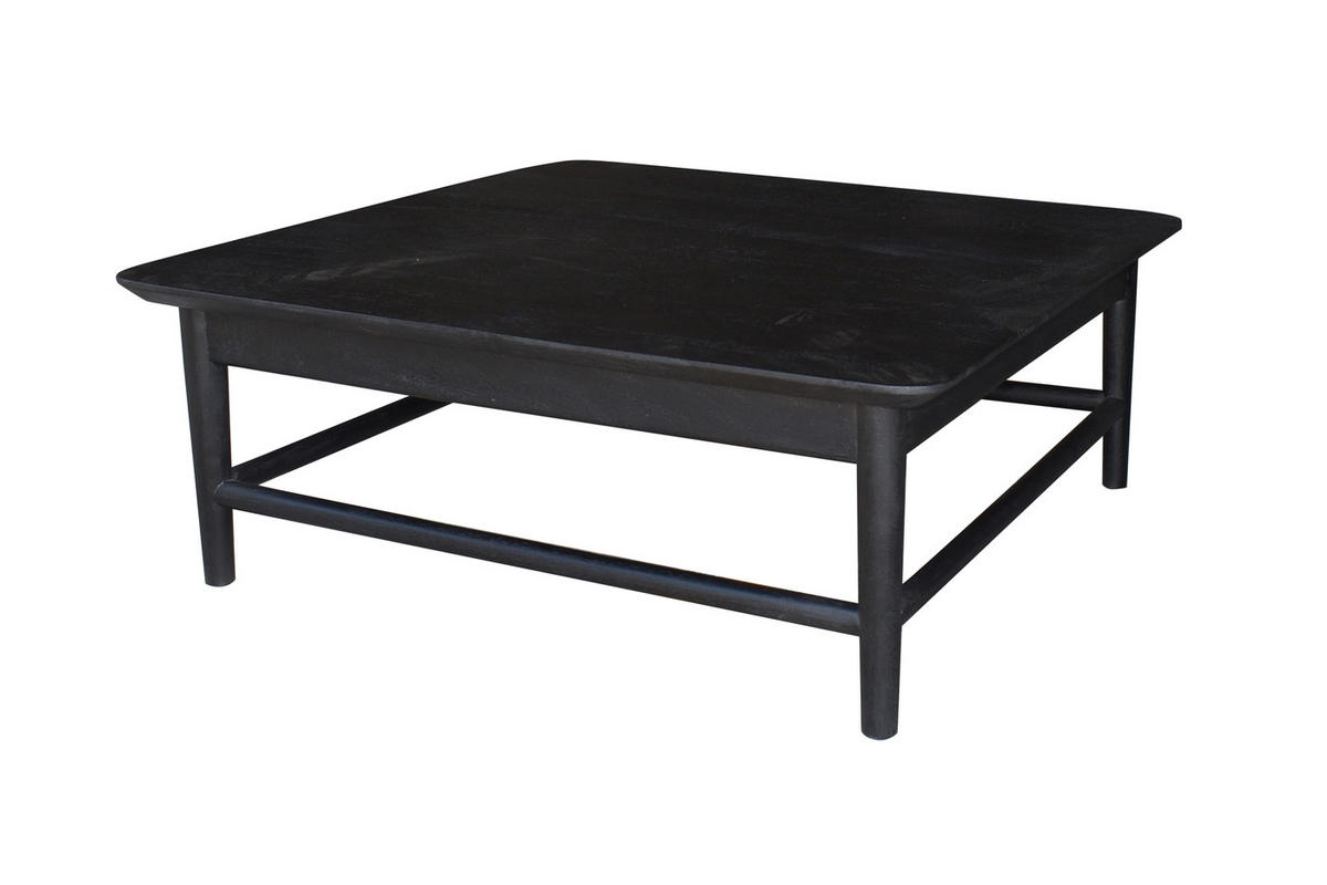 COUCHTISCH quadratisch aus Mangoholz 100cm, schwarz - Schwarz, Holz (100/100/38cm) - Giga Meubel