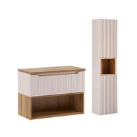 WASCHTISCHUNTERSCHRANK 80.4cm Riva 2er-Set Kaschmir - Beige, Holzwerkstoff (80.4/60/40cm) - Petits-meubles