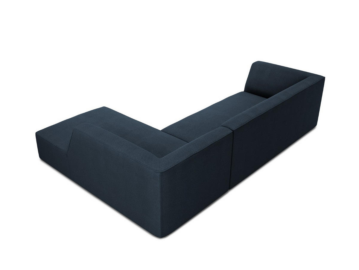 ECKSOFA rechts Ruby aus strukturiertem Stoff marineblau 4 Sitzplätze - Blau, Textil (180/273cm) - Micadoni