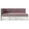 JUGENDBETT Ventrio Violett Easy-Clean-Samtbezug 90x200 cm - Lila, Kunststoff/Textil (90/200cm) - Selsey