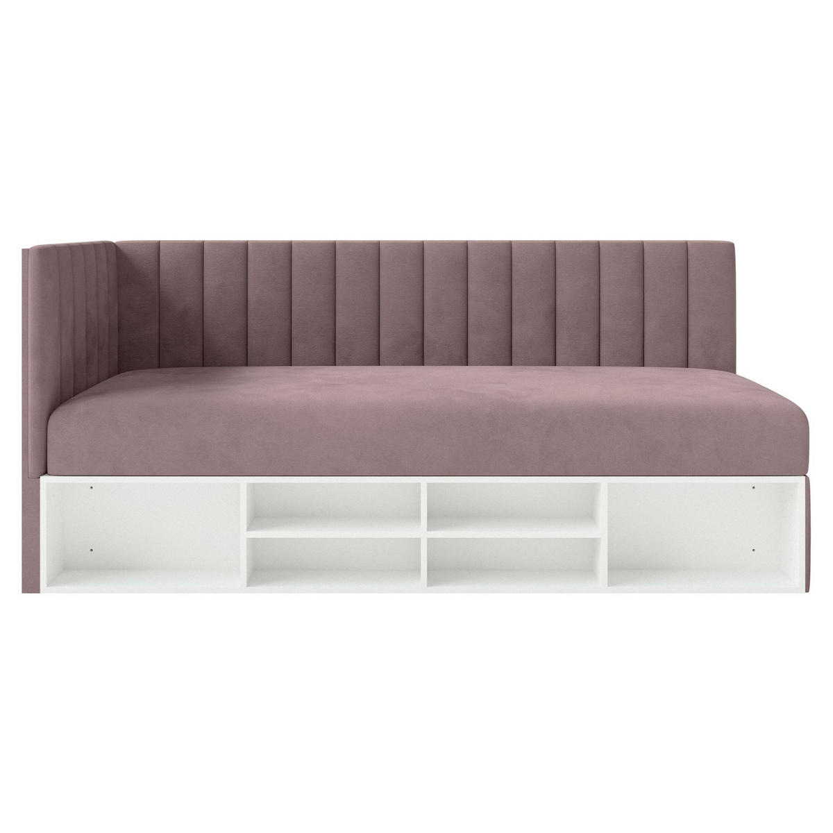 JUGENDBETT Ventrio Violett Easy-Clean-Samtbezug 90x200 cm - Lila, Kunststoff/Textil (90/200cm) - Selsey