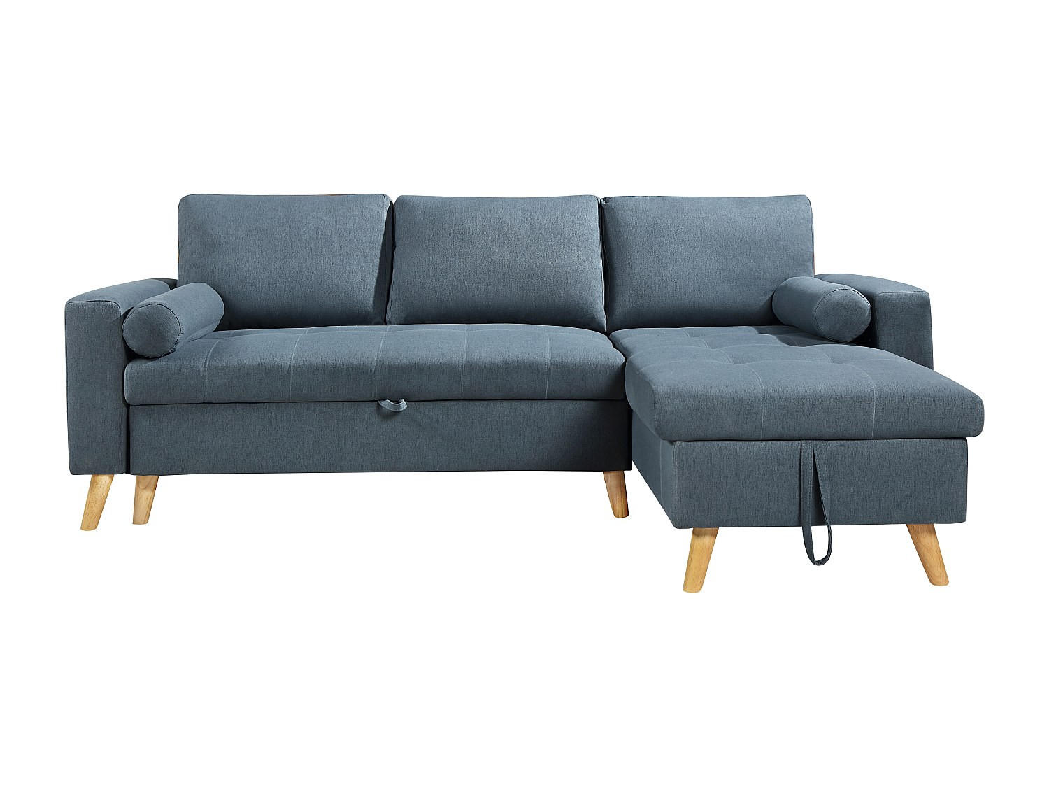 SCHLAFSOFA - 4 Personen - Stoff - Blaugrün - - Grün, Textil (225/88/146cm) - Vente-Unique