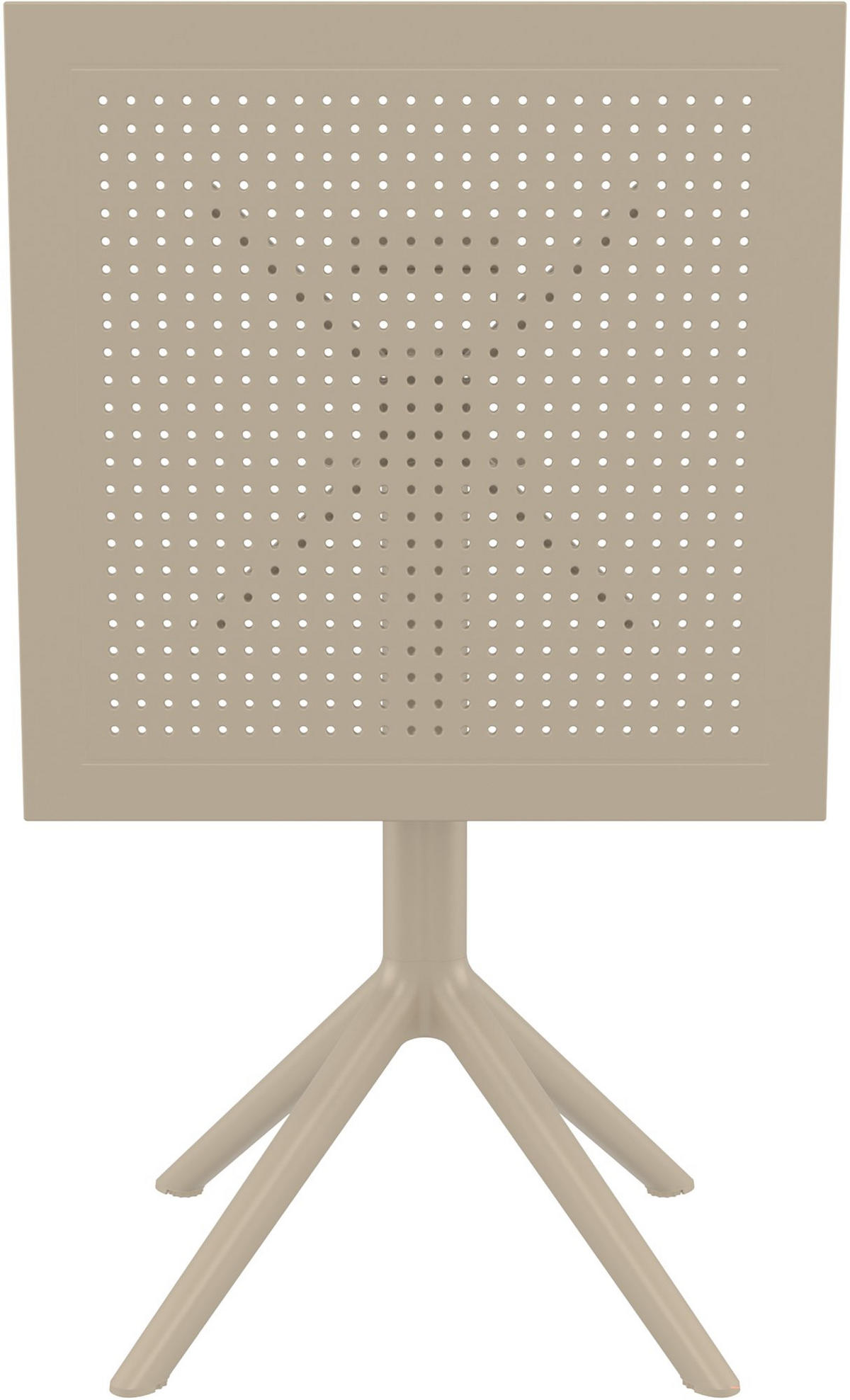 GARTENTISCH eckig 60/60/74 cm Kunststoff taupe - Taupe, Kunststoff (60/60/74cm) - CLP