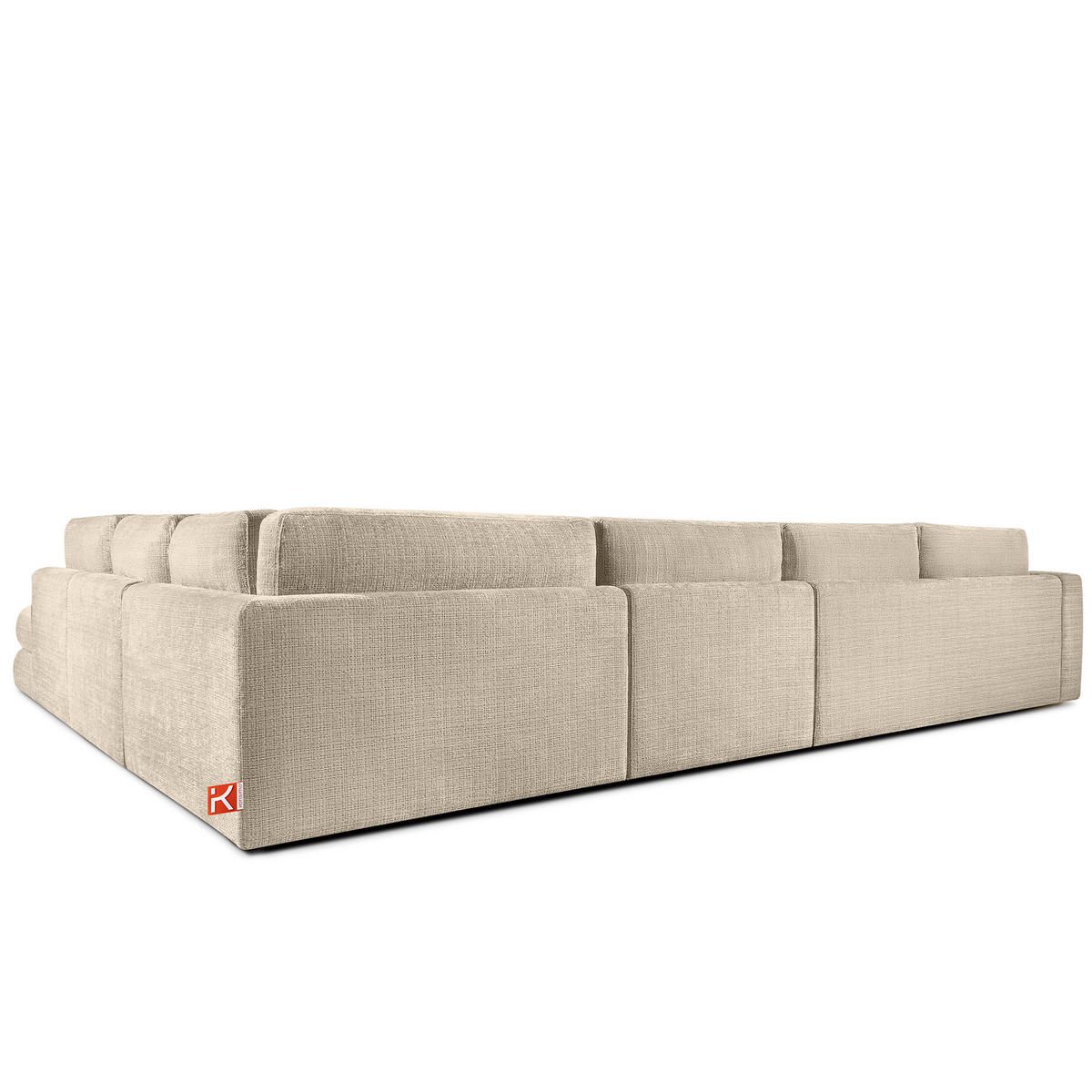 ECKSOFA XL links VERUS - Creme, Holz/Holzwerkstoff (377/328cm) - KONSIMO®