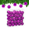 50XWEIHNACHTSKUGELN - Pink, Kunststoff (6/7/6cm) - Relaxdays