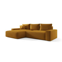 ECKSOFA CALIFORNIA links orange Cord Poso 1 - Schlaffunktion, Bettkasten - Orange, Textil (280/185cm) - Cornero