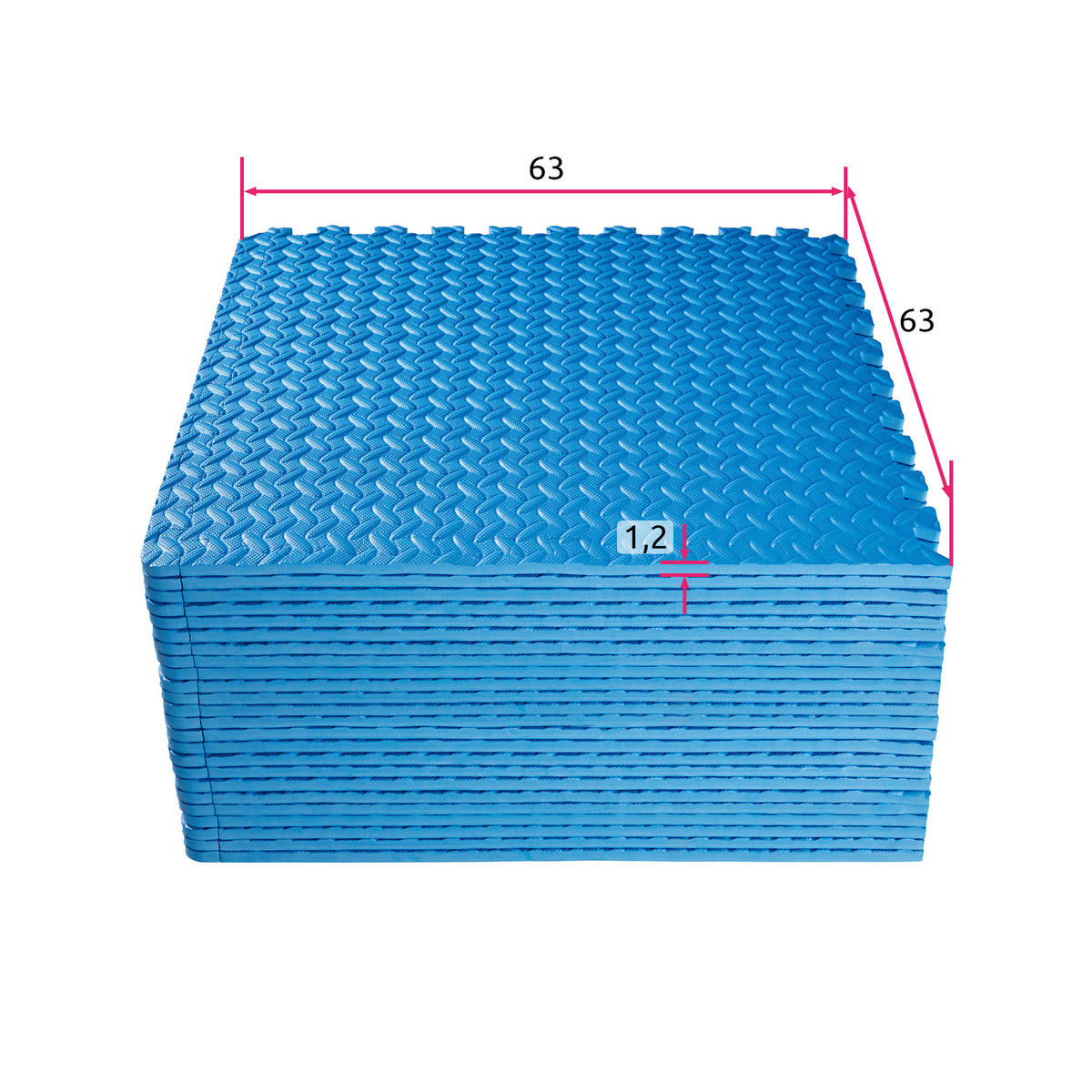 SCHUTZMATTENSET ,leichte Reinigung und flexibel erweiterbar,blau - Blau, Kunststoff (246/362cm) - tectake