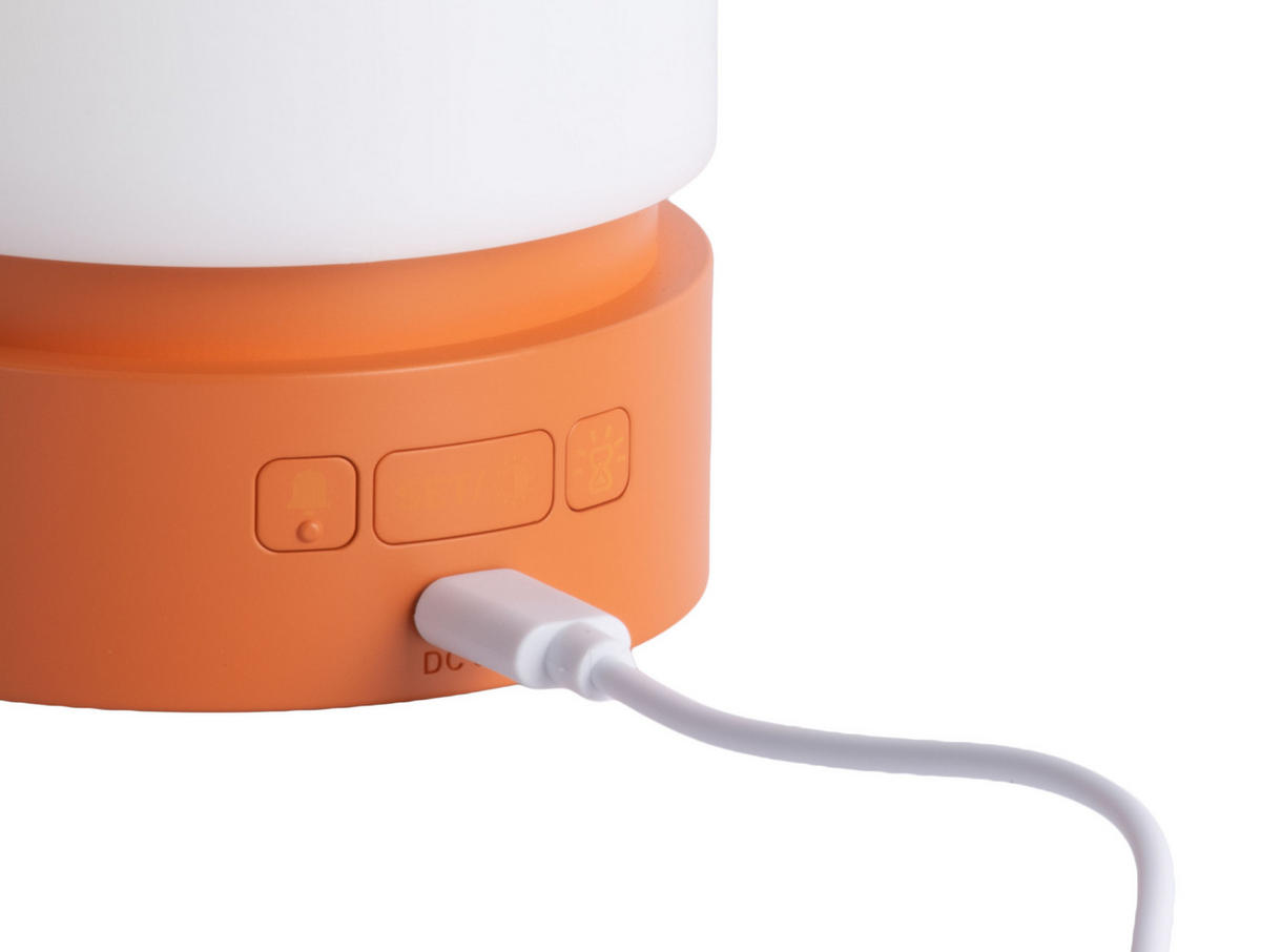 WECKER Pillar Light LED - Orange - 9,6 cm - Orange, Kunststoff (8.2/9/8.2cm) - Karlsson