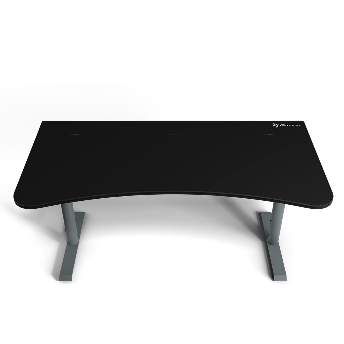 GAMINGTISCH Arena 160/82/71-81 cm Frozen Grey - Schwarz - Grau, Metall (82/160/71cm) - Arozzi