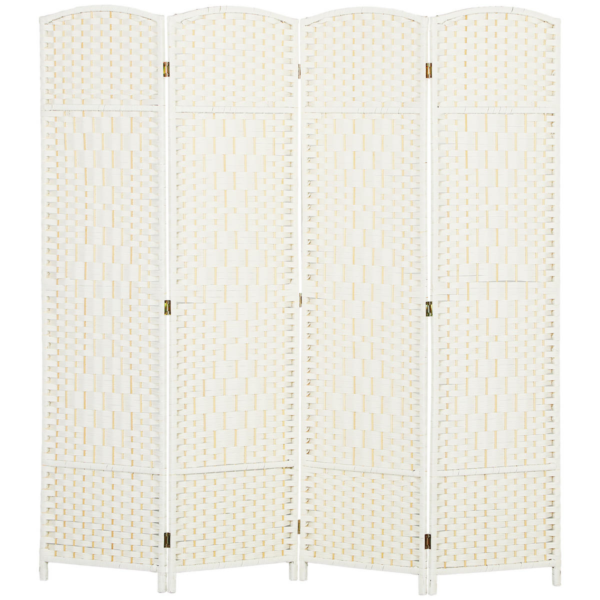 PARAVENT 4-teilig DE-08833 Weiß - Weiß, Kunststoff (180/180/1.7cm) - ComfortXL