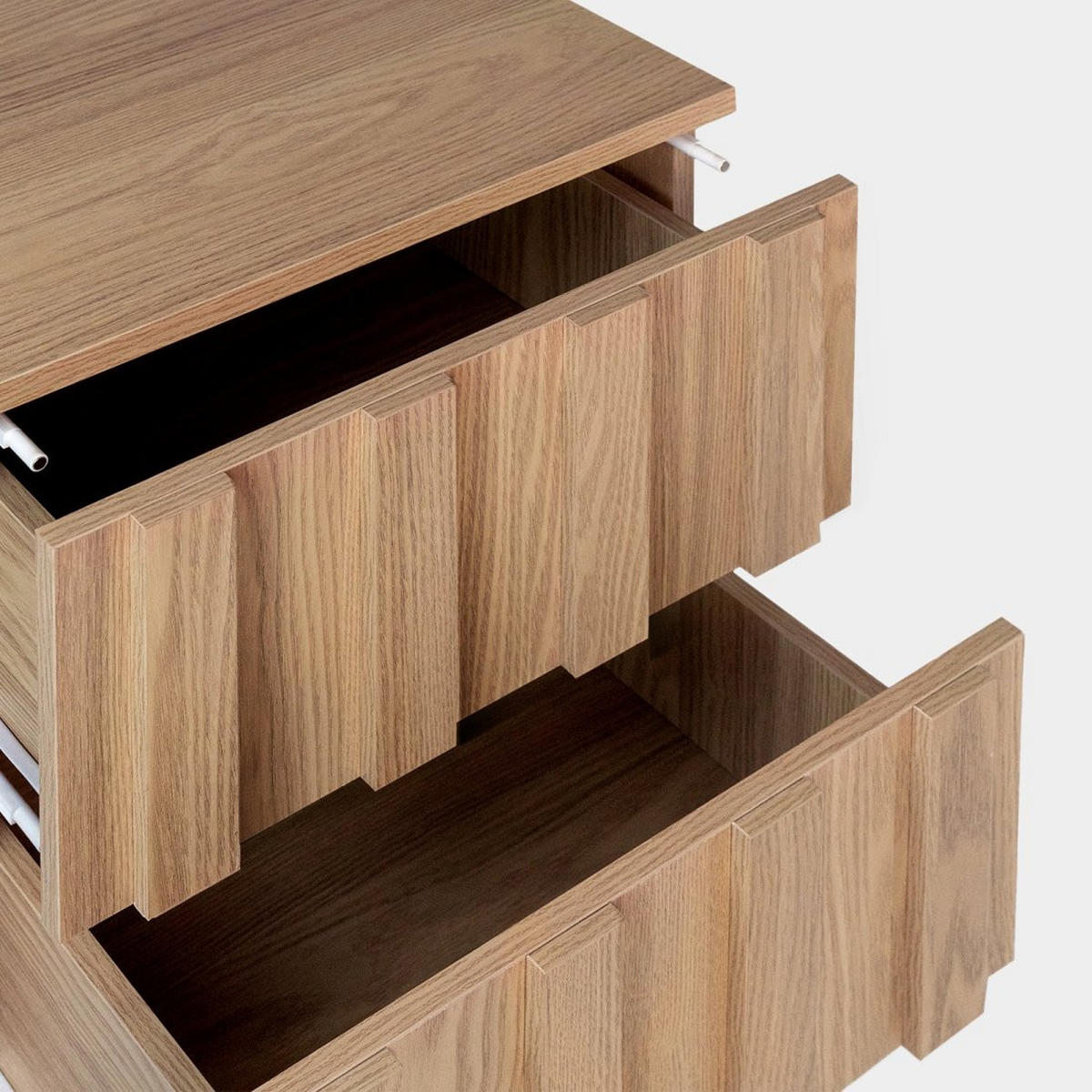 NACHTTISCH 2 SCHUBLADEN Otto Natürlich 42 cm x 54 cm 2er-Set - Naturfarben, Holzwerkstoff (42/54/40cm) - Klast Home