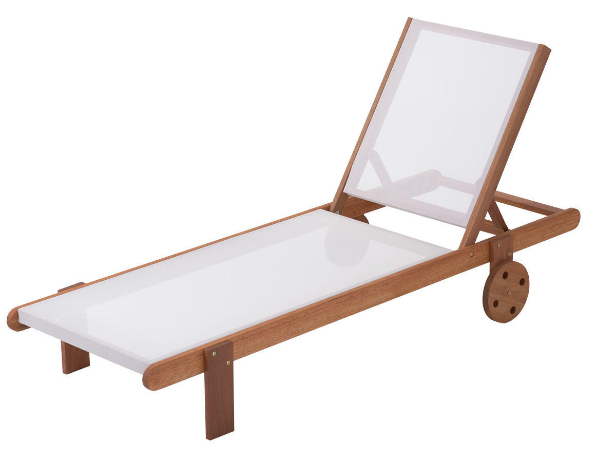SONNENLIEGE Saïgon 2er-Set Ecru - Ecru, Holz/Textil (193/80/71cm) - Habitat Garten