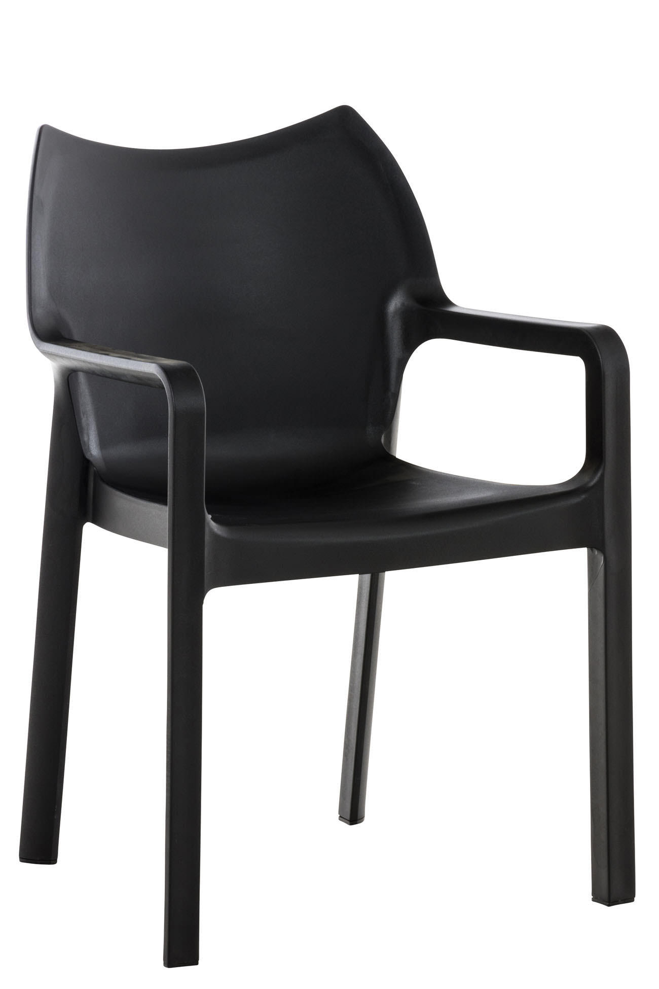 GARTENSTUHL Kunststoff schwarz - Schwarz, Kunststoff (57/84/53cm) - CLP